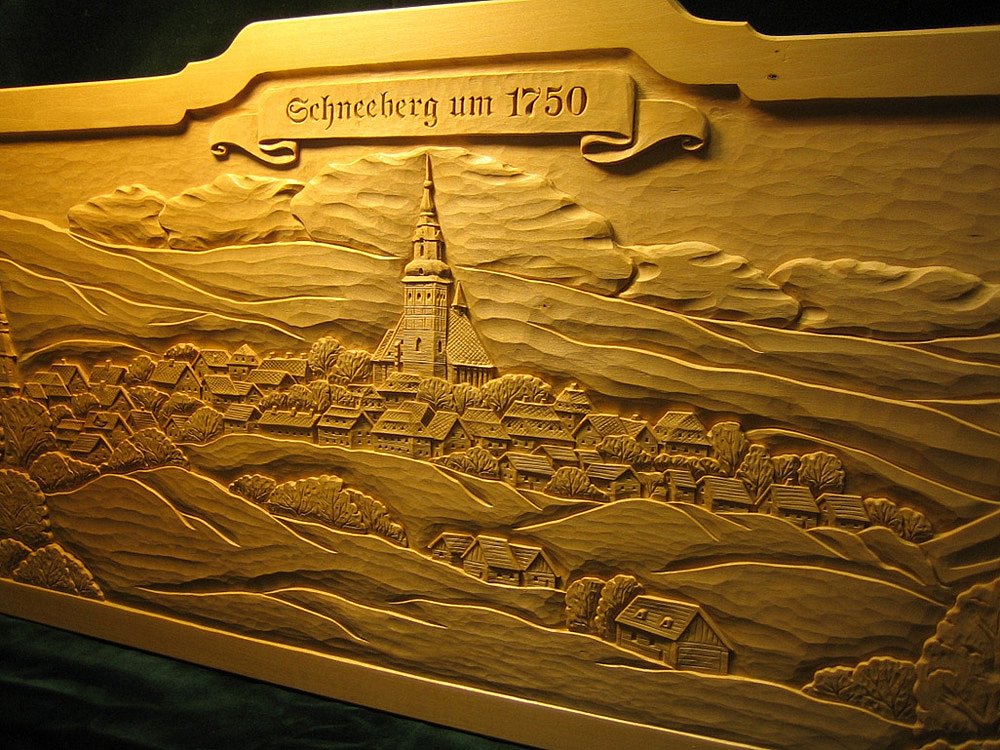 Stadtansicht Schneeberg um 1750
